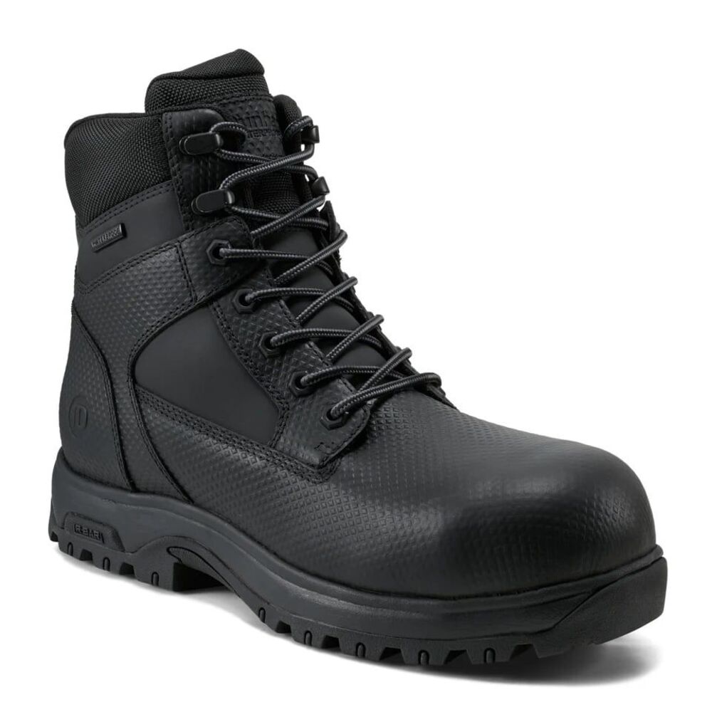 Dunham 8000 Works 6" Safety Boot (Men) - Black Textured Leather Size 10.5 6E